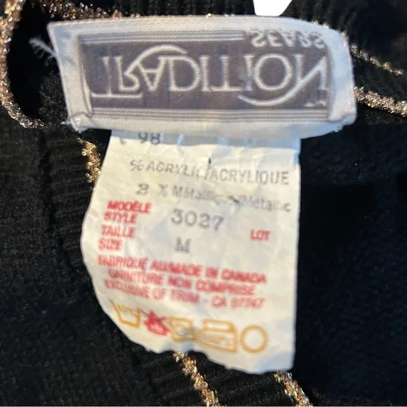 Vintage Sears V-Neck Cardigan with Gold Buttons and Metallic Trim - Picture 11 of 12